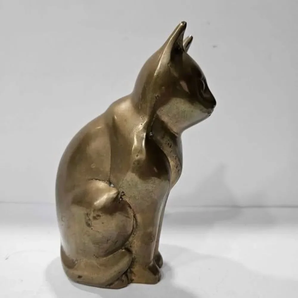 Vintage Brass Cat Figurine